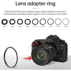 LENSGO TC7 Portable Teleprompter for Smartphones, Tablets & Select DSLR/Mirrorless Cameras